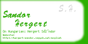 sandor hergert business card